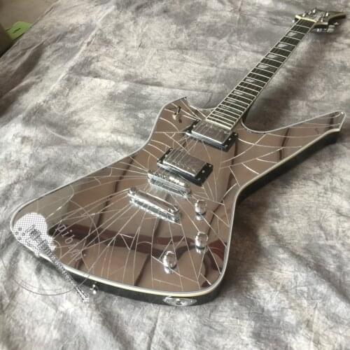 Free delivery, new 6 string advanced electric guitar, mirror crack guitar, customizable