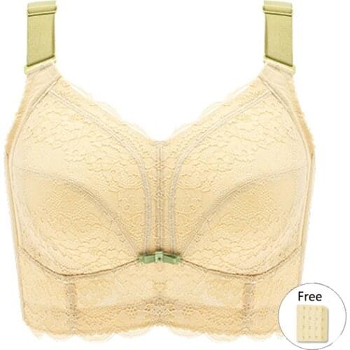 Wireless Minimizer Bra for Women Full Coverage Non Padded Lace Underwear Plus Size Push Up Bras Female Lingerie 38 40 42 G H I J