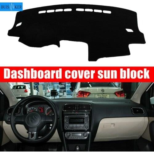 Dashboard Cover Sun Shade Non-slip Dash Mat Pad Carpet Car Stickers Interior Accessories For Volkswagen polo 2013 2014 2015-2018