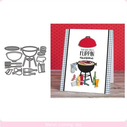 Wild Barbecue Equipment Metal Cutting Dies for DIY Scrapbooking Photo Album Decorative Embossing Paper Card Crafts Die Cut 2019