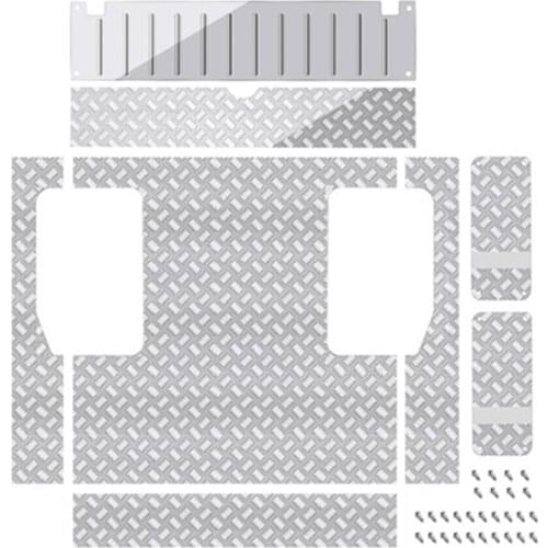 For WPL C24 C24-1 Metal Rear Trunk Tool Box Decorative Board Anti-Slip Skid Plate 1/16 RC Car Upgrade Accessories Parts