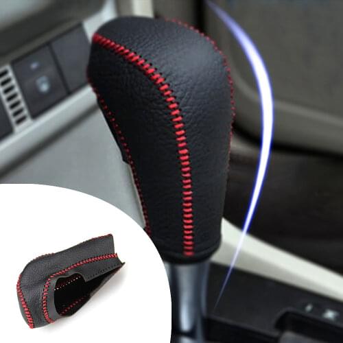 Muchkey Leather Gear Stick Covers For Ford Focus 2005-2010 2011 Fiesta 2009-2012 Mondeo 2004-2005 Non-slip Automatic Shifter