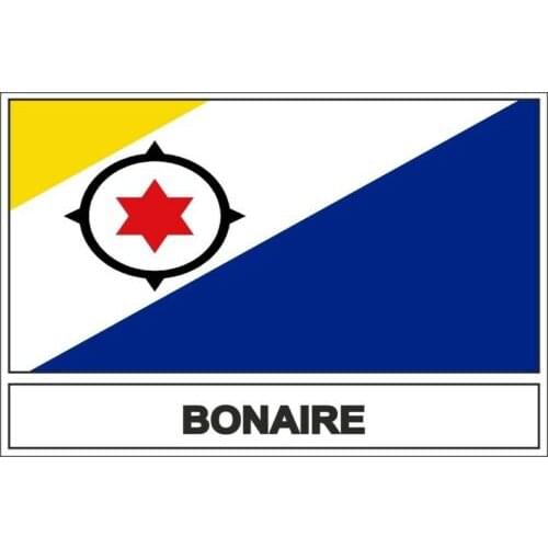 Creative Sticker Flag Bq Bonaire for Motorcycle Laptop Car RV SUV Wall Stickers