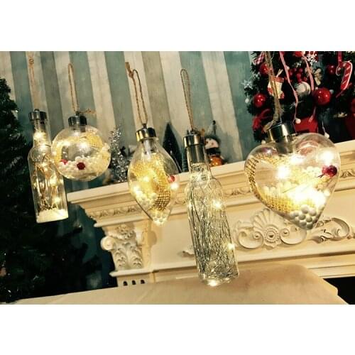 Creative Gift LED Christmas tree chandelier Light Love heart shape/ Bottle shape/spherical for Living room decoration night Lamp