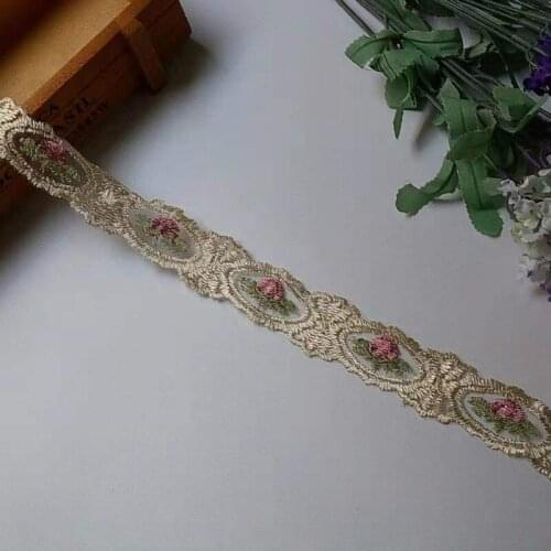 3 yards Strip Lace Ribbon Trims Webbing Applique for Sofa Cover Curtain Home Textiles Trimmings Embroidered Lace Fabric New