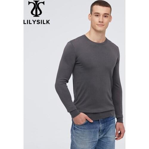LilySilk Silk Knitted Tee For Men Fashion NEW Free Shipping