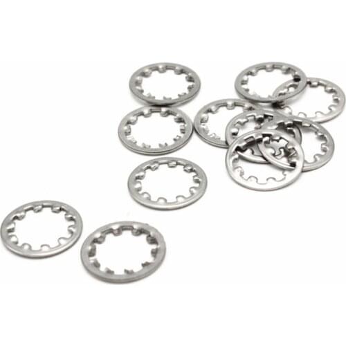 M3/M4/M5/M6/M8/M10/M12-M20 GB861 Internal Toothed Gasket Washer Lock Washer Internal Locking Washers 304 Stainless Steel