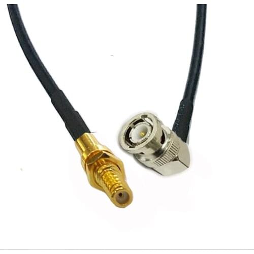 Microdot Compatible M5 Female to BNC male Right Angle 10-32 UNF Vibration Acceleration Sensor Test RG174 Cable 1/2/3/5/10M