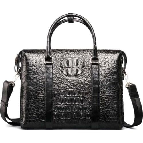 Dae crocodile skin men bag crocodile leather men handbag bag mens leisure and business bag crocodile leather men briefcase