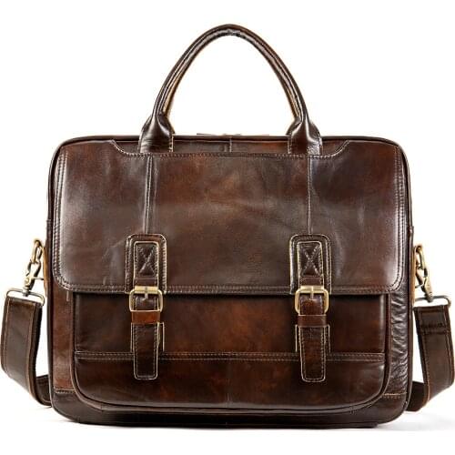 Men Vintage Designer Luxury Brand Office Bag for Men Mens Briefcase Bag Mens Genuine Leather Laptop Bag