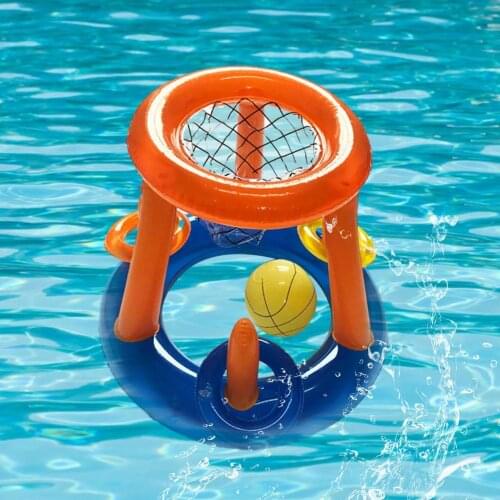 Outdoor Fun Sport Ball Pool Games Inflatable Basketball Stand Interactive Throwing Ring Toy Summer Swiming Pool Balls Water Toys