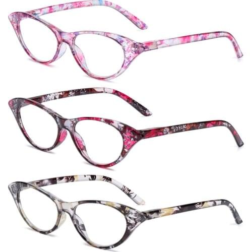 Women Vision Care Classic Vintage Cat Eye Glasses Computer Goggles Diamond Embellished Eyewear Presbyopia Eyeglasses