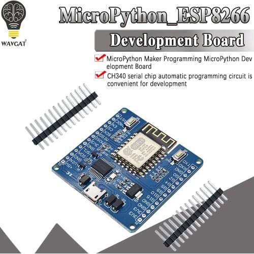 MicroPython maker programming ESP8266 development board the MicroPython development board automatically writes