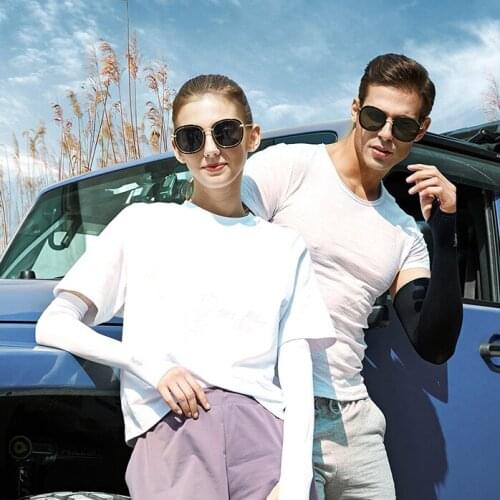 Ice silk sunscreen sleeves for men and women summer riding sleeves outdoor travel sports arm shade comfortable and breathable