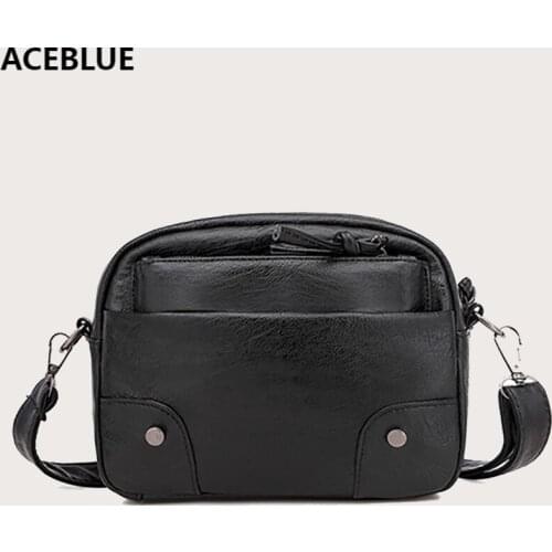 Vintage Simple Women Shoulder Bags Small Purse and Handbag Crossbody Phone Purse Pack Soft PU Leather Square Messenger Bags
