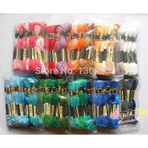 Choose Any Colors Or A Full Set 447 Pcs/lot + 100 Pieces of Needle Cross Stitch Embroidery Yarn Floss Thread 6 Strand 8.7 Yard