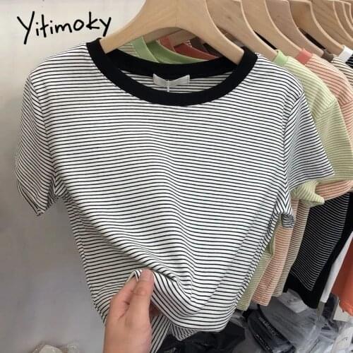 Женские футболки с коротким рукавом Yitimoky China At AliExpress