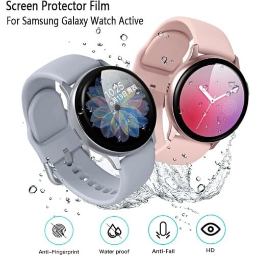 Curved Edge Screen Protector Soft Film For Samsung Watch Active 2 44mm 40mm Full Cover Smart Watch Protective Not Tempered Glass