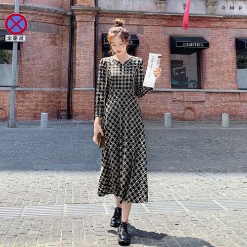 Spring Fall Runway Womens Long Sleeve V Neck Lace Up Slim Floral Print Vintage A-Line Elegant Irregular Office Party Dress