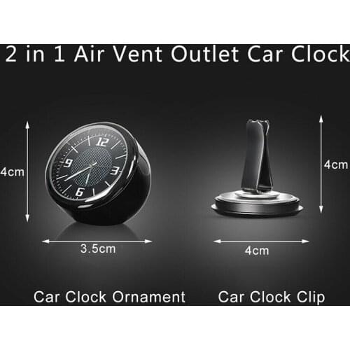 1pcs Auto Watch Air Vents Outlet Clip Decoration Auto Dashboard Time Display Clock Car Clock Ornaments In Car Accessories