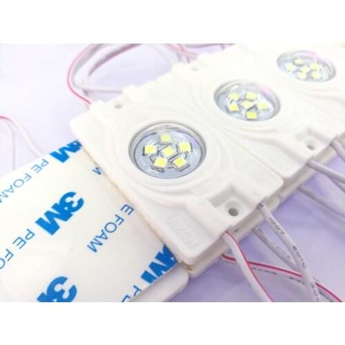 100pcs AC110 220V SMD 2835 LED Module light 6LED 2.4w/pc Waterproof For Advertising Board Display Window White