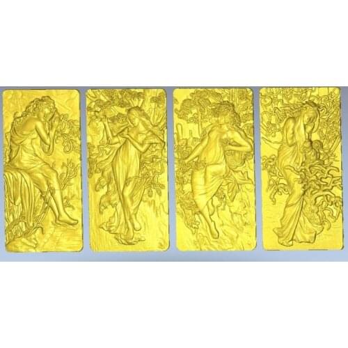 3d model relief for cnc in STL file format Panno_four_girls