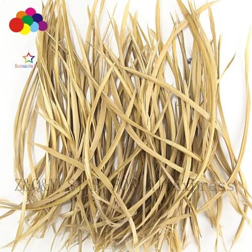 50-100 natural goose monofilament feather 15-20CM dyed khaki DIY craft accessories feather
