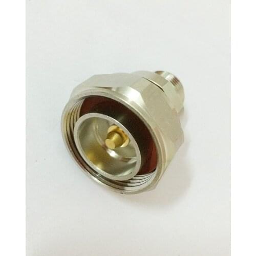 ALLISHOP L29 7/16 DIN Male Plug to N-Type Female Jack Straight RF Coax Adapter Connector
