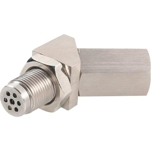 Car O2 Oxygen Sensor Extender Spacer 45 Degree O2 Sensor Spacer with M18 x 1.5 Catalytic Converter Silver Exhaust Extension Tool