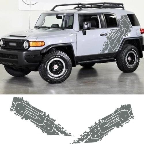 Car Stickers Fit For TOYOTA FJ CRUISER 2007-2017 2018 2019 Side Body FJ Letter Mud Graphics Vinyl Car Decoration Decals Custom