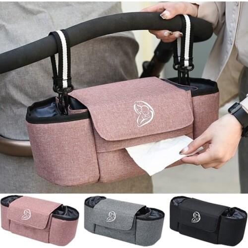 Baby Stroller Organiser Cup Holder Stroller Bag Baby Car Bag Trolley Bag Large Capacity Travel Baby Stroller Accessories упаковк