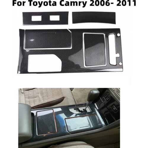 For Toyota Camry 2006 20017 2008 2009 2010 2011 Car Accessories Interior Decoration Carbon Fiber Style Partner Panel stickers