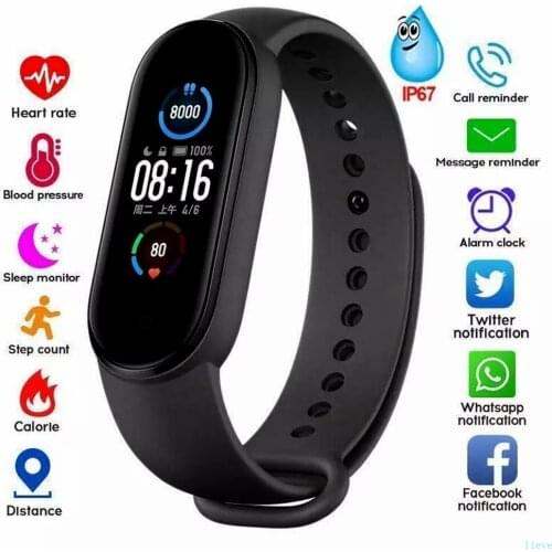 M5 Men Women Fitness Tracker Sports Smart Watch Bracelet Heart Rate Blood Pressure Monitor Health Wristband Bluetooth Smart Band