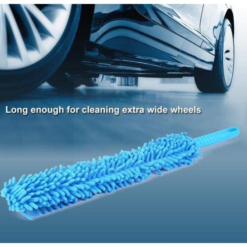 Flexible Extra Long Soft Microfiber Chenille Car Wheel Microfiber Wheel Car Wash Accessories Cleaner Wash Brush M2Q3