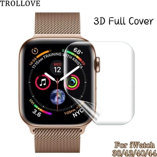 Screen Protector For iWatch 4 5 Hydrogel Film For Apple Watch Series 1 2 3 HD Full Coverage Film 40mm 44mm 38mm 42mm (Not Glass)