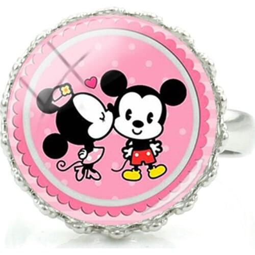 Disney Mickey Mouse Ring Classic Cartoon Trend Taste Design Jewelry Fashion Design Jewelry Art Ring Crown Ladies Ring
