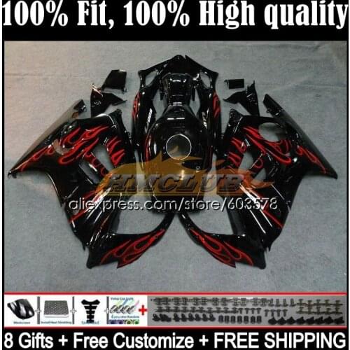 Injection Body For HONDA CBR 600F3 CBR600FS CBR600F3 11CL.44 CBR600 F3 95 96 CBR 600 CC FS F3 1995 1996 OEM Fairing Red flames