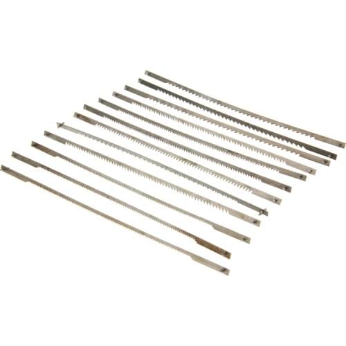 Practical 12pcs/lot Wood Cutting Saw Blades 10/15/18/24 Teeth Scroll Saw Blades 127mm Cutter Saw Blades Hand Tools