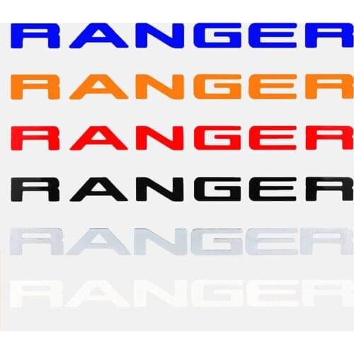 Grille Top Logo Letter Grill 3D Emblem Original Size ABS Sticker With Glue Chromium Styling For Ford Ranger 2015-2020