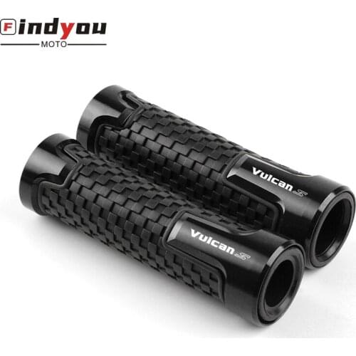 Motorcycle Hand Grips 7/8" 22mm CNC Aluminum Rubber Gel Handle Grip For KAWASAKI VULCAN S 650 VN650 2015 2016 2017 2018 2019