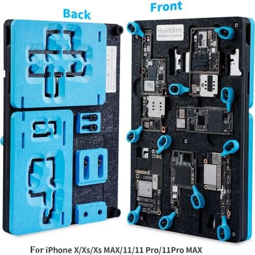 Qianli 6 in 1 BGA Stencil Reballing Kit for iPhone X/XS/XS MAX/11/11 Pro/11Pro MAX Motherboard Planting Tin Fixture Platform