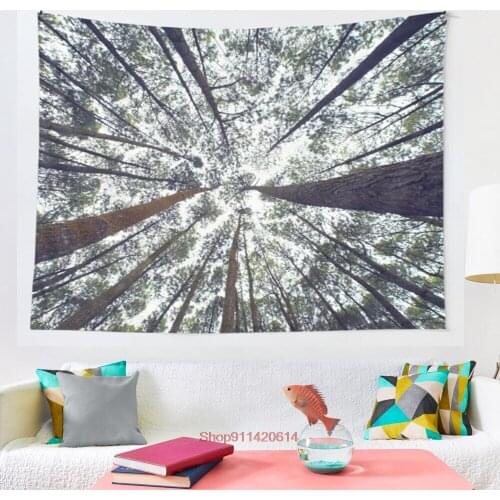 Light Through the Trees tapestry Wall Tapestry Wall Hanging Wall Art Coverlet Bedding Blanket Sheet Throw Furniture Yoga Mat