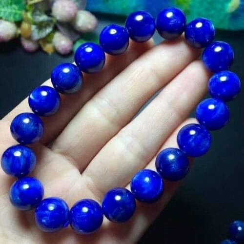 Natural Blue Quartz Crystal Bracelet stone 11-10mm AAAA