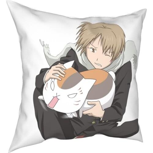 Bad Kitty Nyanko Sensei Pillowcase Decoration Natsume Takashi Cushions Throw Pillow for Sofa Polyester Double-sided Printing