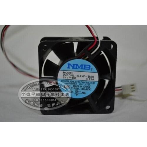NMB 2410NL-04W-B59 60*60*25 24V 0.13A three wire power fan chassis CPU fan