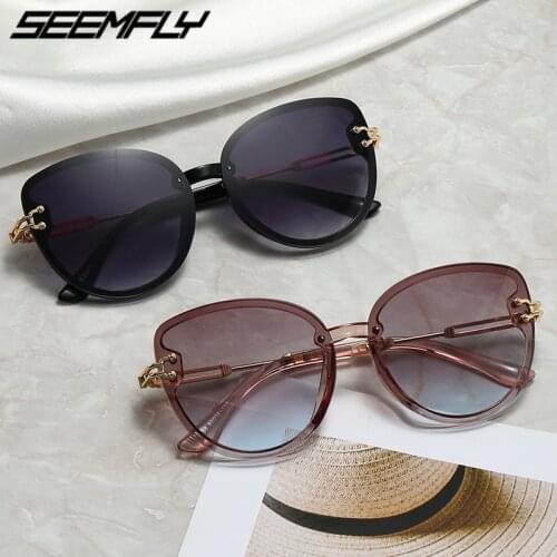 Seemfly Fashion Sunglasses Women Sexy Vintage Mirror Oversized Classic Sun Glasses Female Goggle UV400 Shades Colorful Eyewear