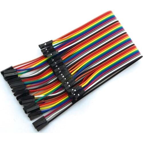 40pcs dupont cable jumper wire dupont line F-F dupont line 1P-1P 10/20/30CM 1P-1P