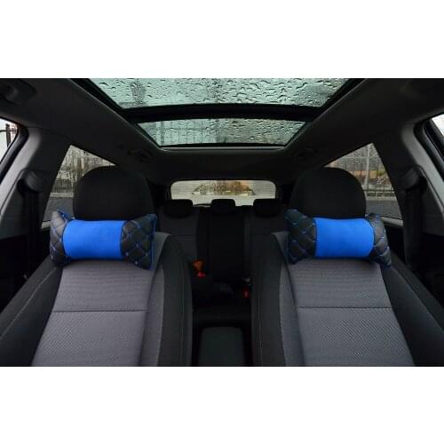 Luxury Neck Pillow 2 Pcs Blue Black