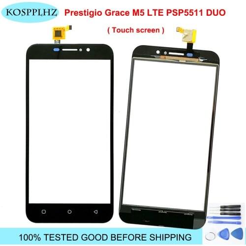 5.0'' Touchscreen For Prestigio Grace M5 LTE PSP5511 DUO PSP5511DUO Touch Screen Glass Digitizer Panel Lens Sensor Glass + Tools