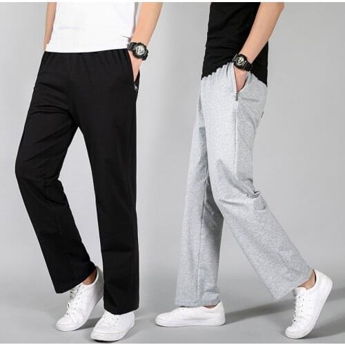 Sports pants mens pants fall thin mens casual pants mens loose straight pants plus size Wei pants running pants
